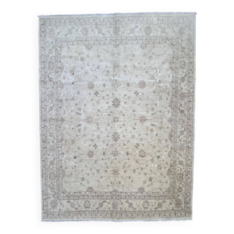 Tapis Ziegler en laine fine afghane 370 x 277 cm Tapis Chobi fait main, Beige