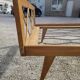 Vintage bed with compass feet from the 1950s