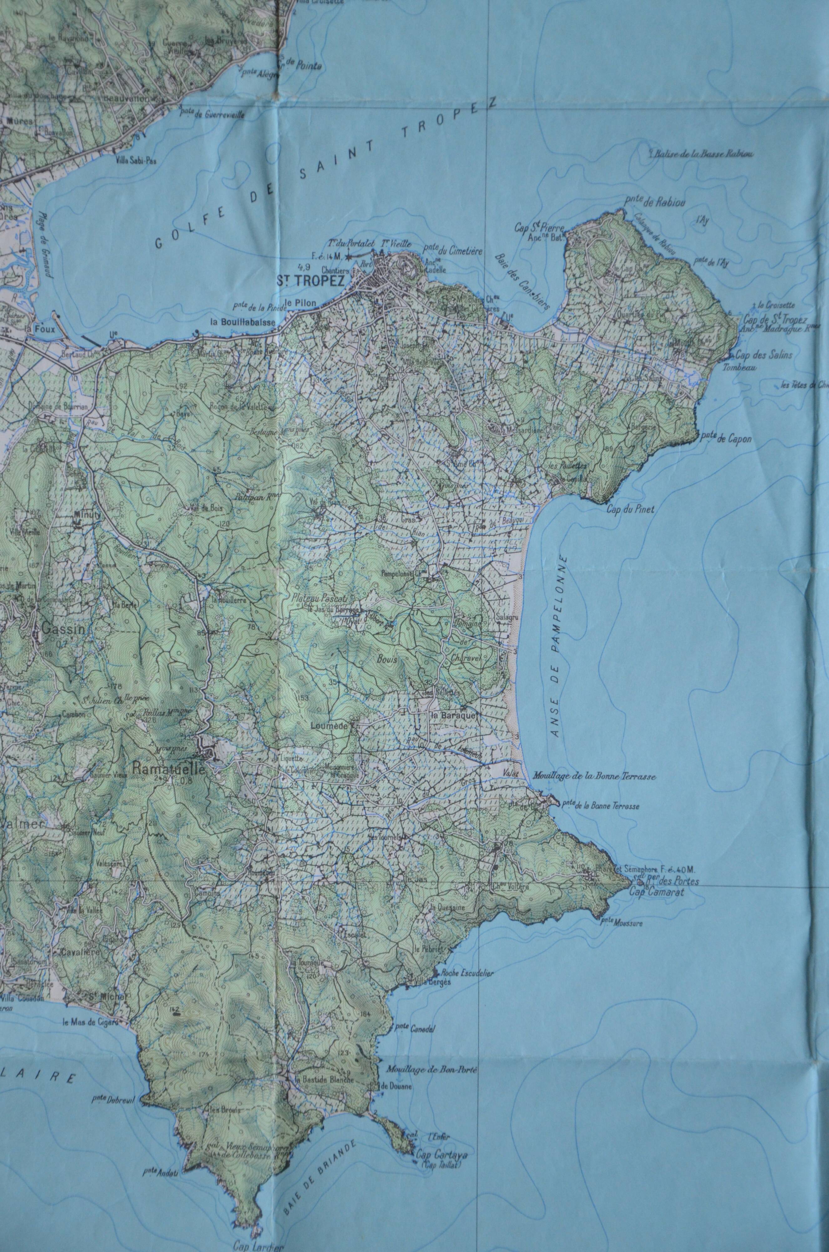 IGN vintage Saint Tropez map