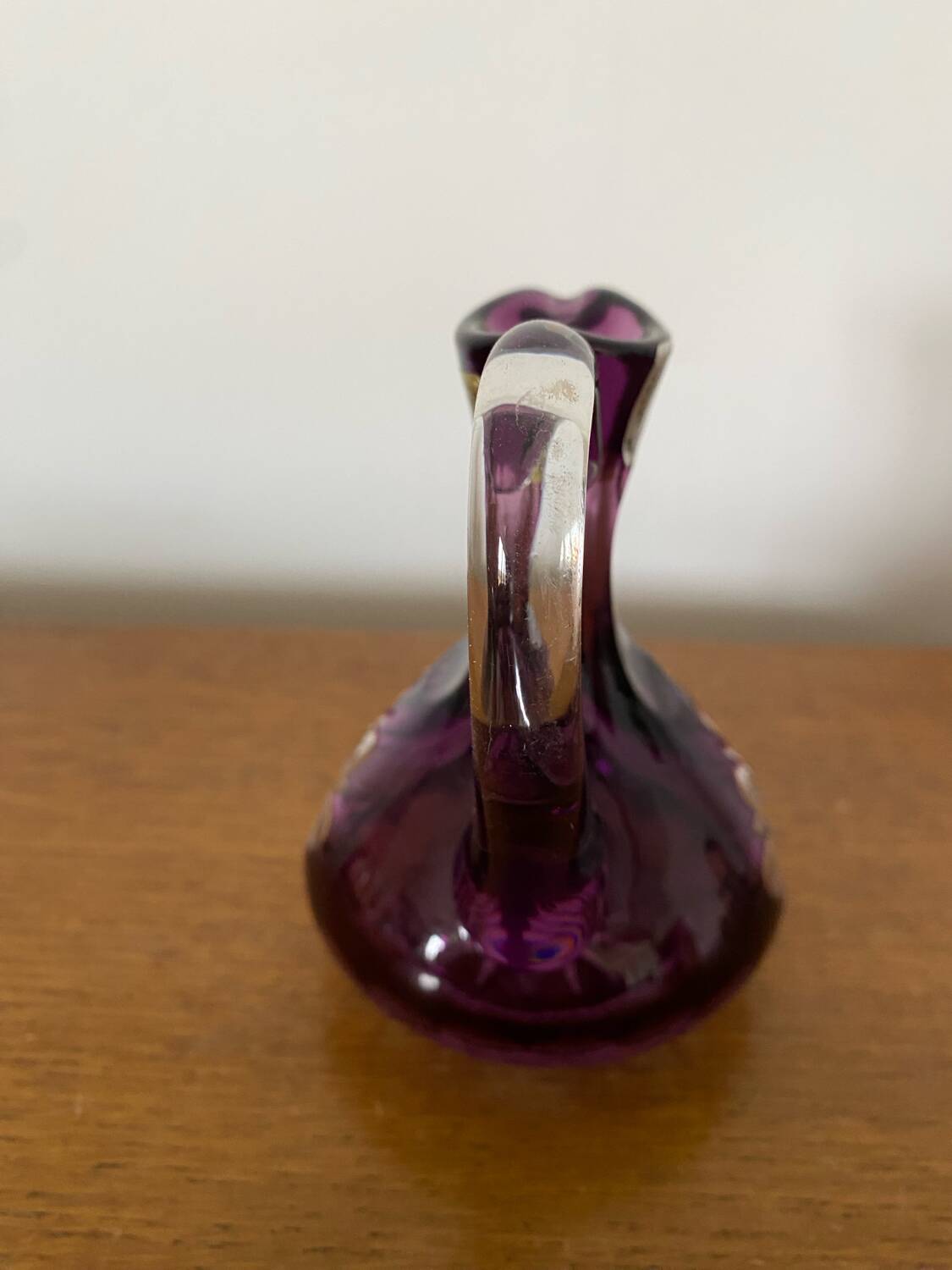 Vintage Czech Purple Crystal CAESAR Crystal Bohemiae Bottle Jug