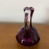 Verseuse flacon Caesar crystal Bohemiae cristal violet Tchèque vintage