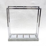 Art Deco umbrella holder in chromed metal