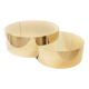 Contemporary handcrafted brass coffee table, Lune collection.