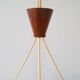 Danish teak hanging lamp three-flamed