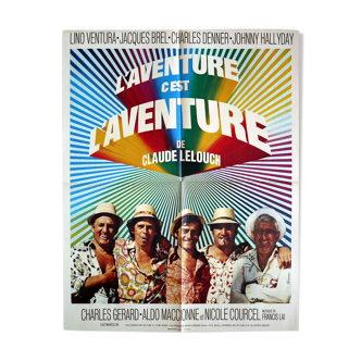 Original cinema poster "Adventure is adventure" Lelouch