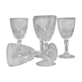 Cinq verres à vin blanc vintage années 70 Luminarc
