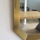 Modernist brass and glass console table & mirror. 1970s