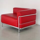 LC3 Le Corbusier armchair by Cassina in Red leather France