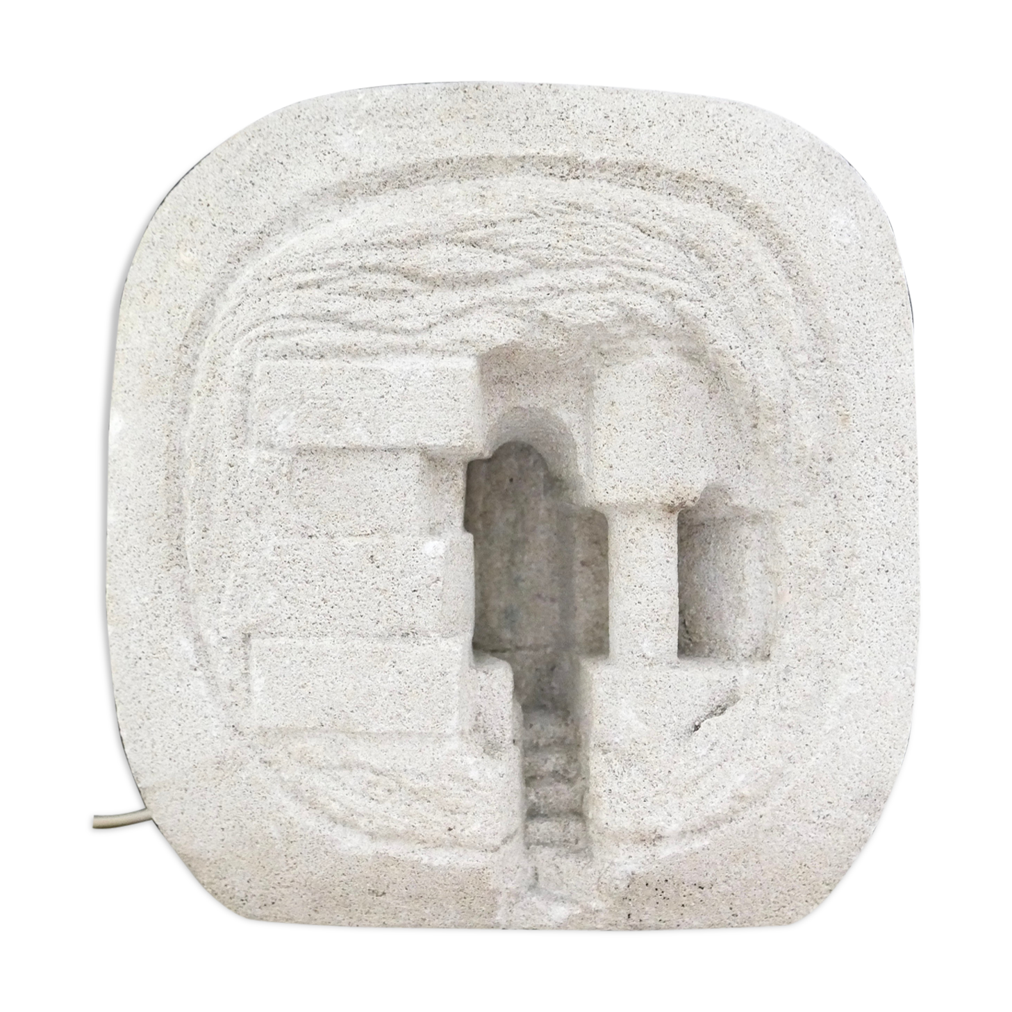 Arsène Galisson stone lamp 1960s