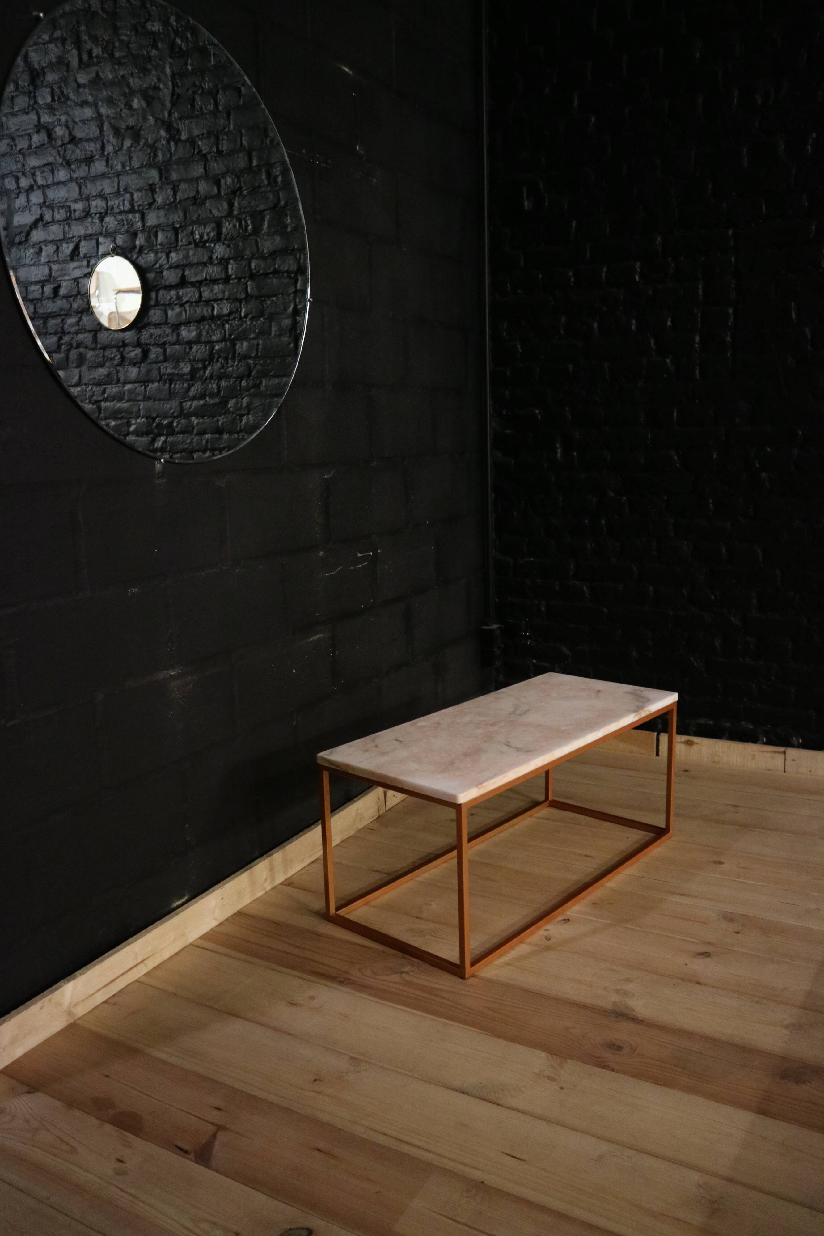 Living room marble metal coffee table