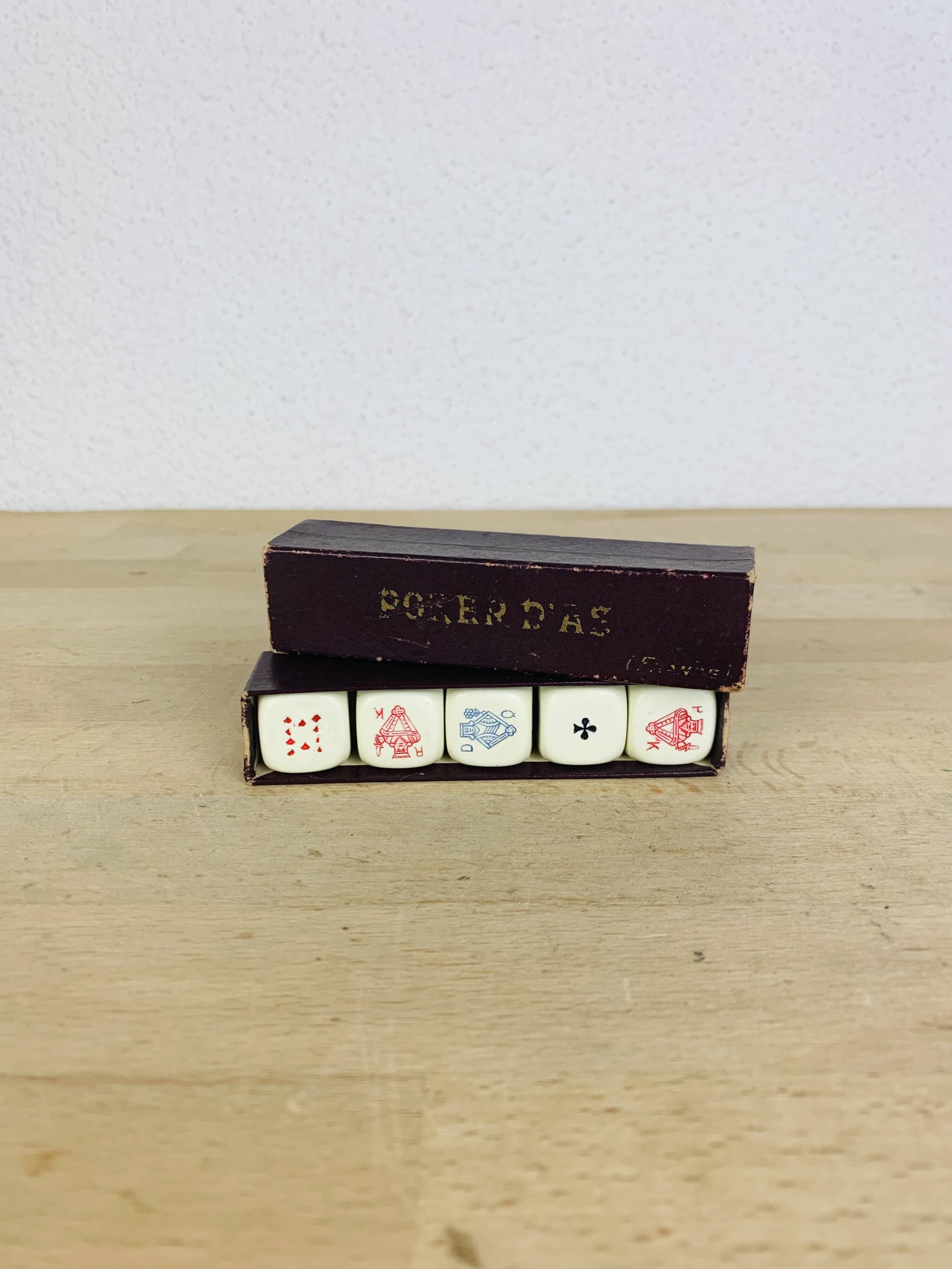 Vintage Ace Poker Dice Set