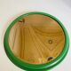 1960s vintage green wall mirror