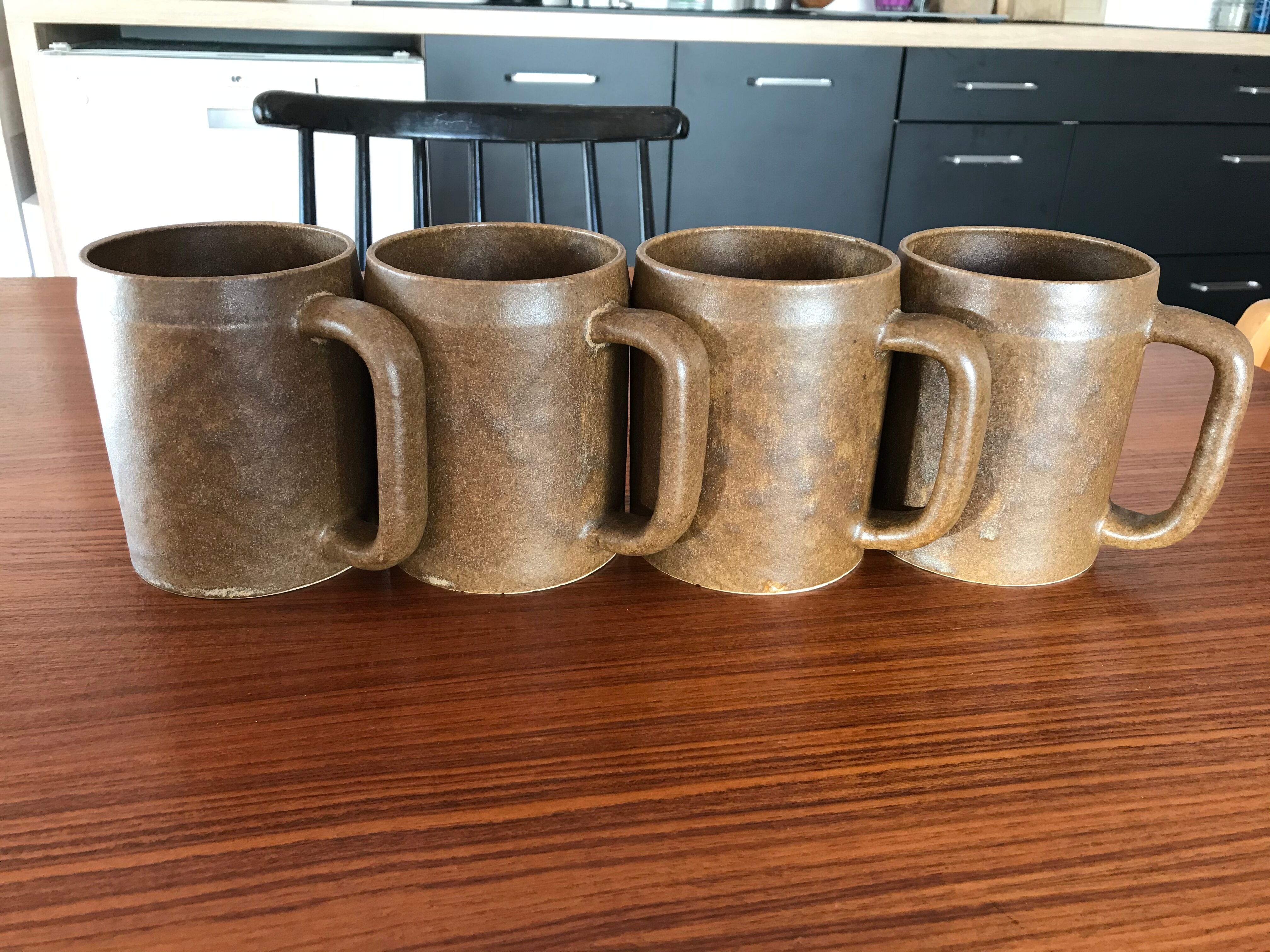 Vintage sandstone mugs