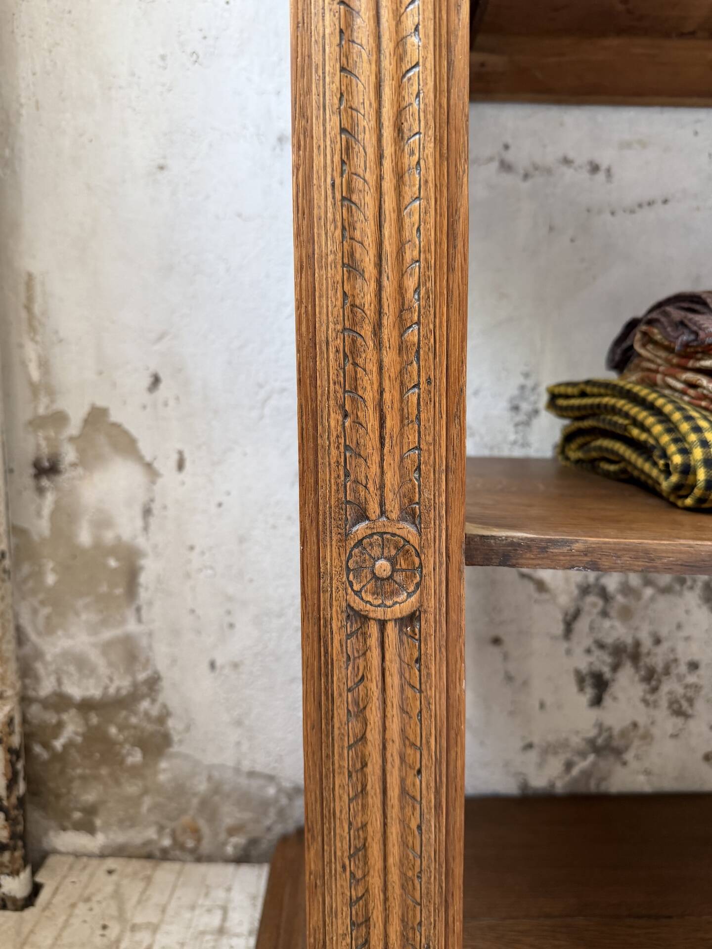 19th-century oak console table