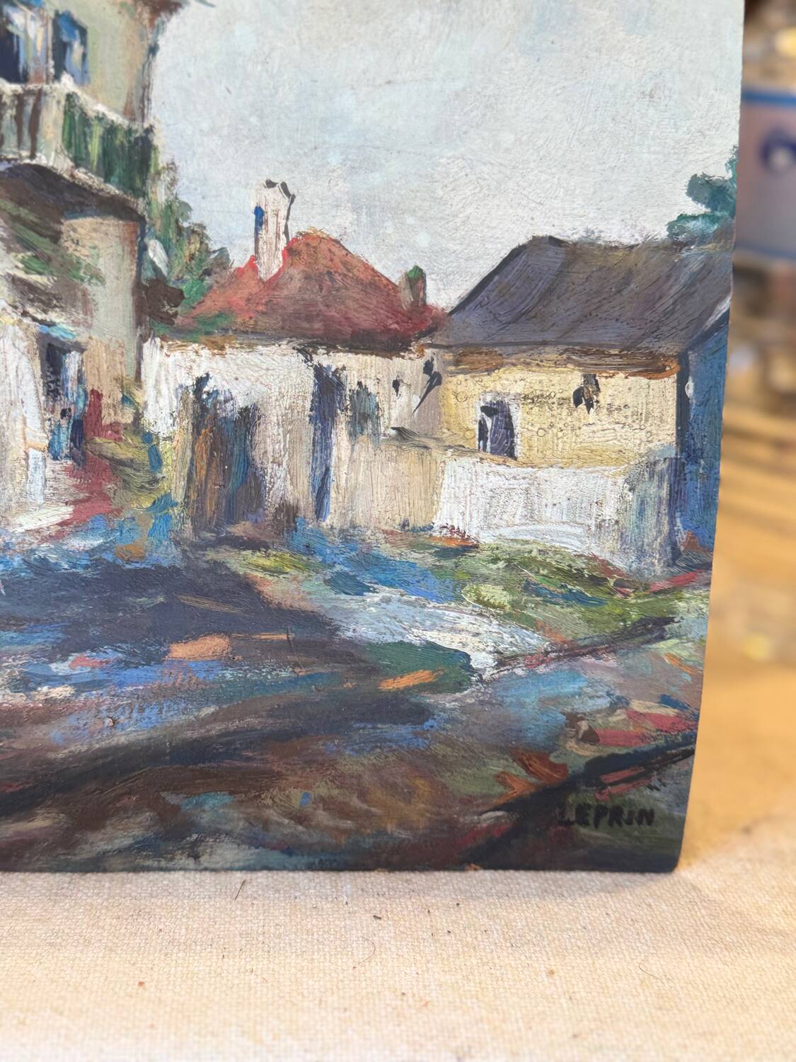 Oil on Panel Painting by Marcel Leprin