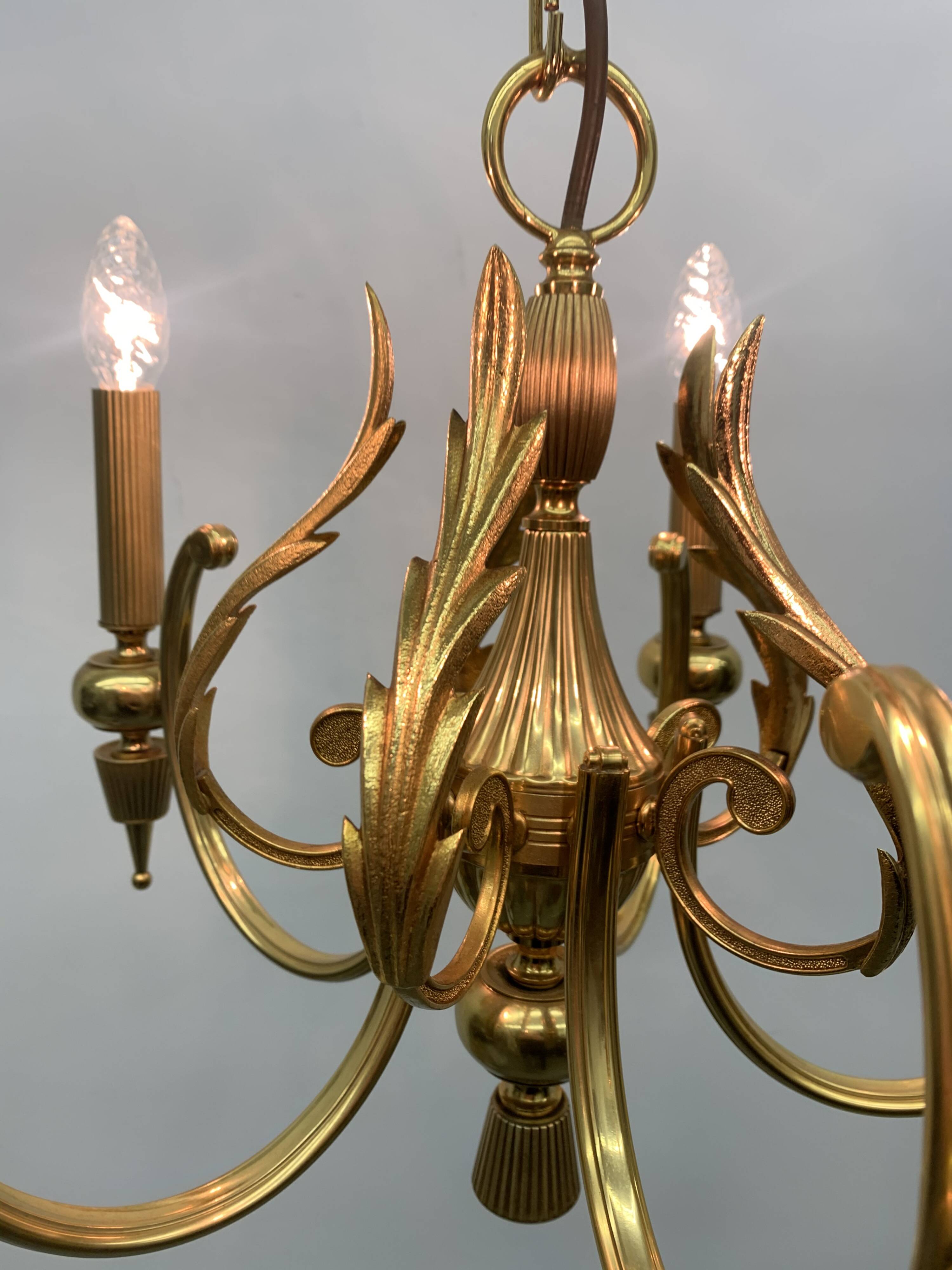 Sciolari gilded chandelier , 1960’s