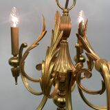 Lustre doré de Gaetano Sciolari, années 1960