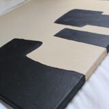 Set of two abstract canvases