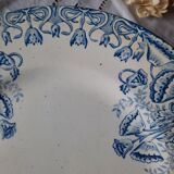 Assiettes plates anciennes dépareillées en faïence terre de fer