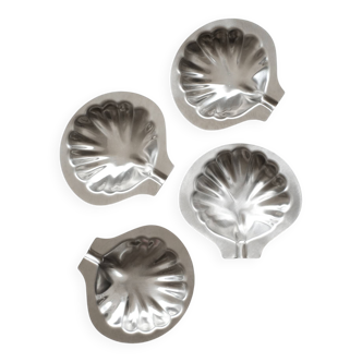 Ensemble de 4 plats en forme de coquillage