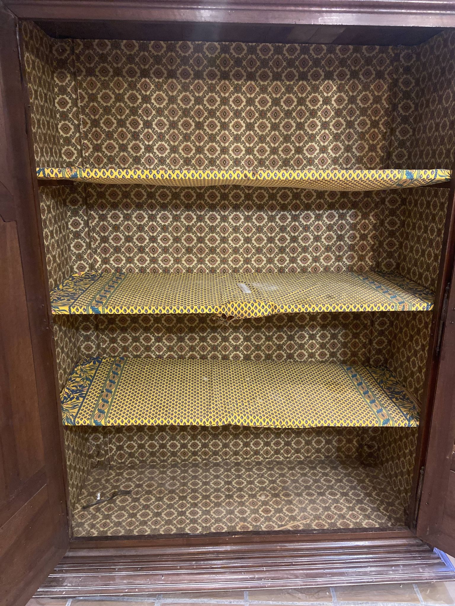 Large linen cupboard in Louis XIV style made of solid wood – 19th century