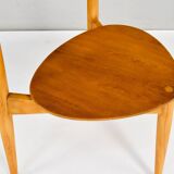 FH4103 Heart dining chairs by Hans Wegner for Fritz Hansen, Denmark 1950s