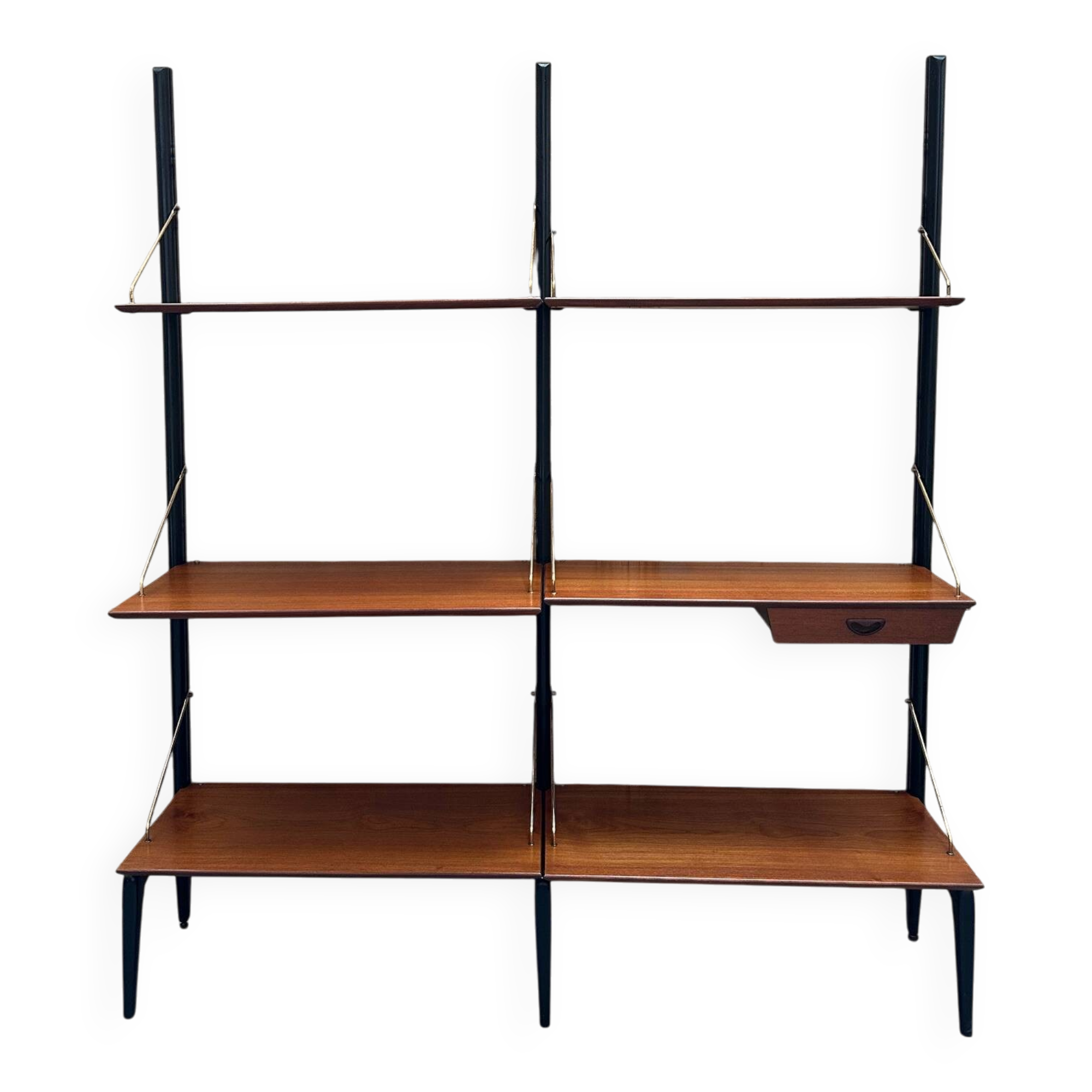 Modular teak shelf by Louis Van Teeffelen 1950s