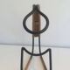 Lacquered metal and rattan bottle holder