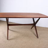 Scandinavian teak high and coffee table 1960.