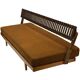 Mid-century daybed with removable backrest in oak 50's design