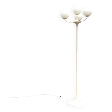 Floor lamp in glass and metal by E.R. Nele for Temde, 1960s.