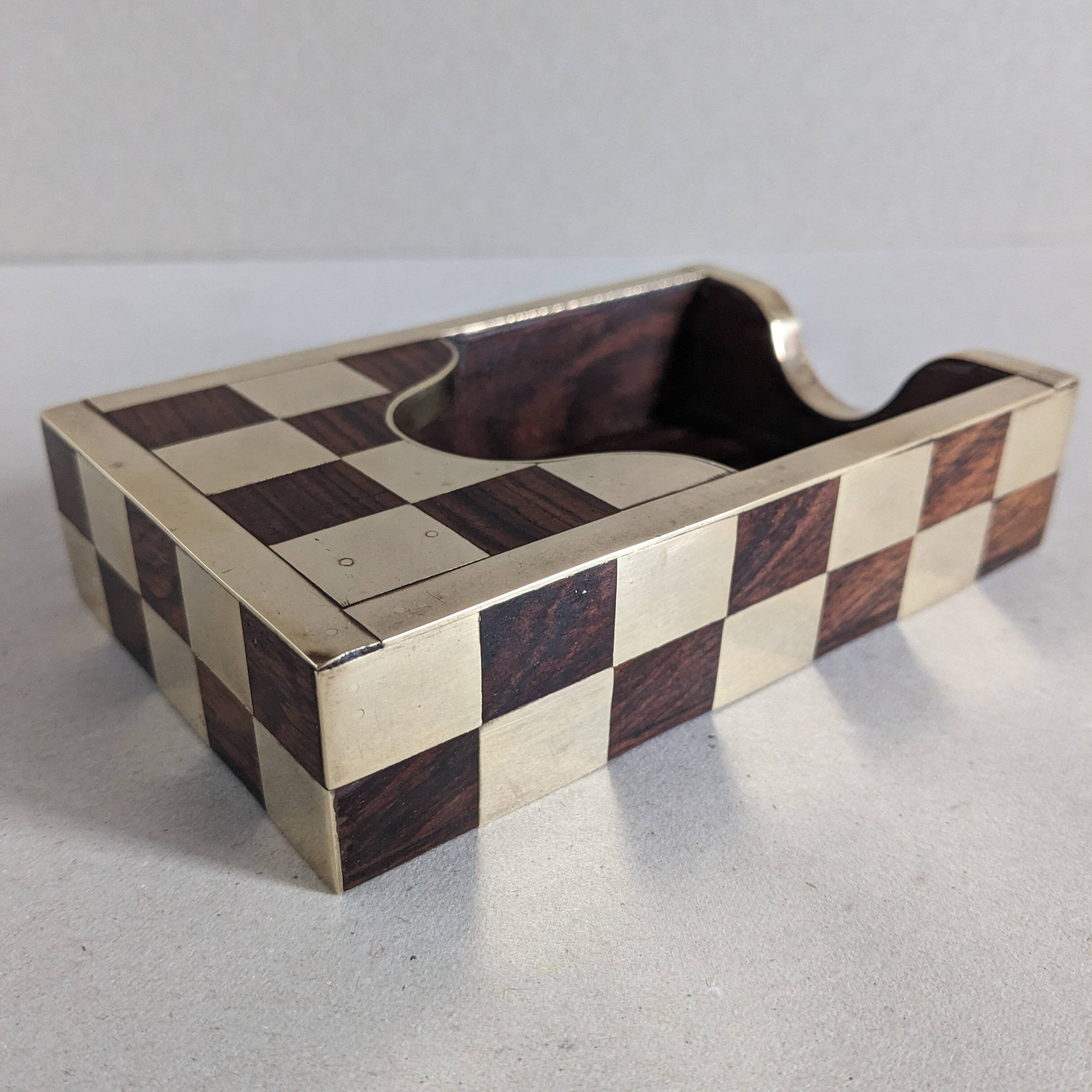 Art Deco box, rosewood and brass