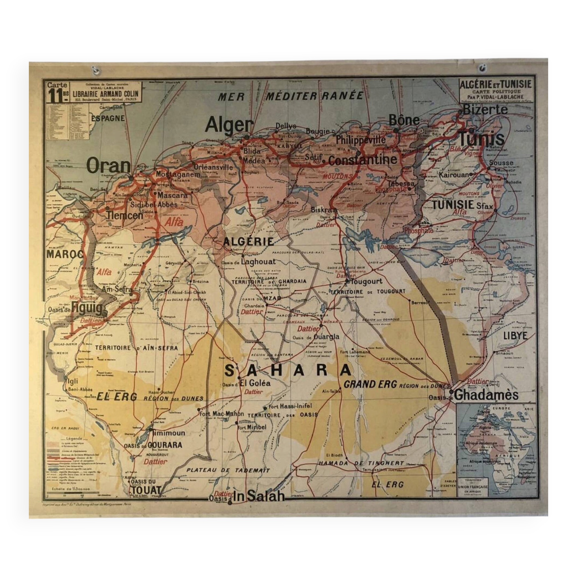 Old school map Vidal Lablache 11