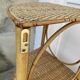 Vintage rattan corner shelf