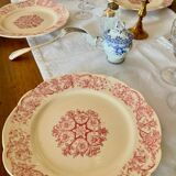 Series of 4 old flat plates - Bella Longchamp
