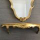 Miroir baroque doré avec sa tablette 54x86cm
