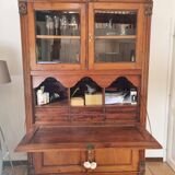 Cupboard, display cabinet, and secretary from Pondicherry, late 19th century.
