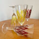 Ensemble de 4 flutes verres à vin anciens