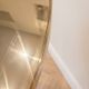 Round golden mirrored retro coffee table