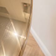 Round golden mirrored retro coffee table