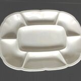 White compartment dish from Sarreguemines & Digoin / vintage 50s-60s