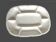 White compartment dish from Sarreguemines & Digoin / vintage 50s-60s