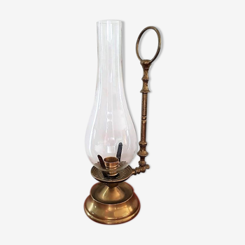 In brass and glass candleholder