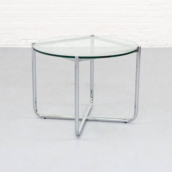 Table basse MR de Mies van der Rohe pour Knoll, années 1980.