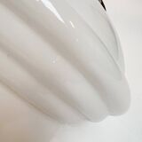 Opal glass ceiling lamp with cable from the 1960s