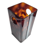 Tortoiseshell Lucite wastepaper basket by Michel Dumas for Roche Bobois, 70