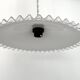 Pleated opaline pendant light