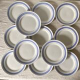 Flat earthenware plates from Luneville, 50s-60s