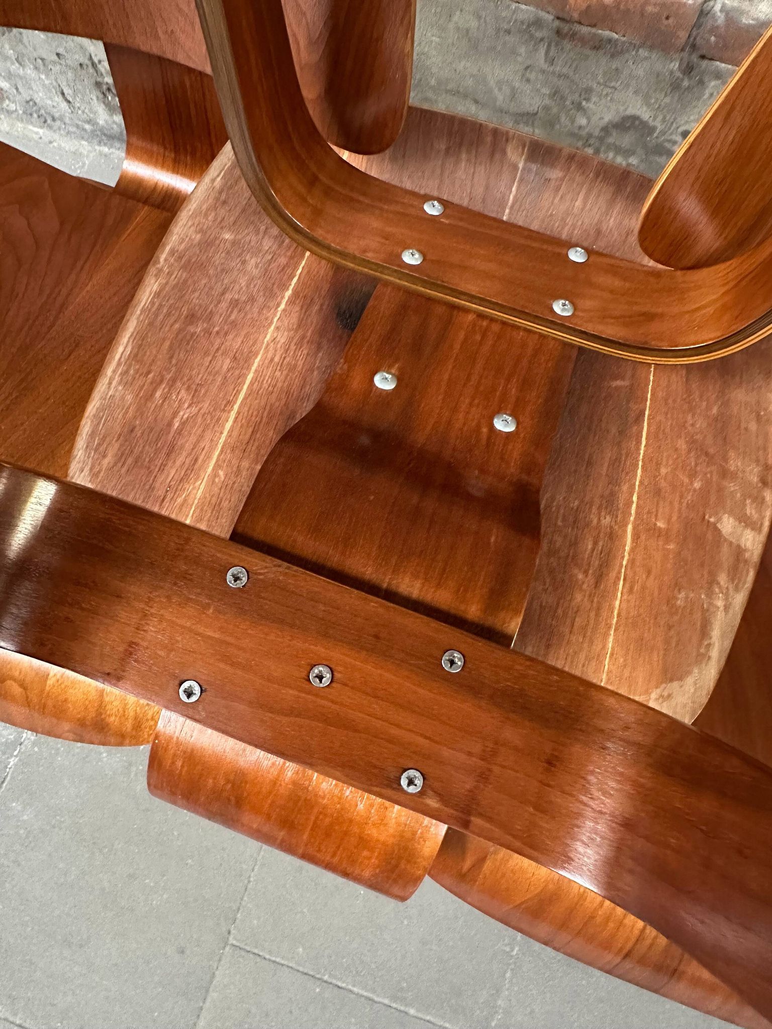 Set of 4 DCW chairs in walnut, Charles & Ray Eames, Herman Miller, 1950s
