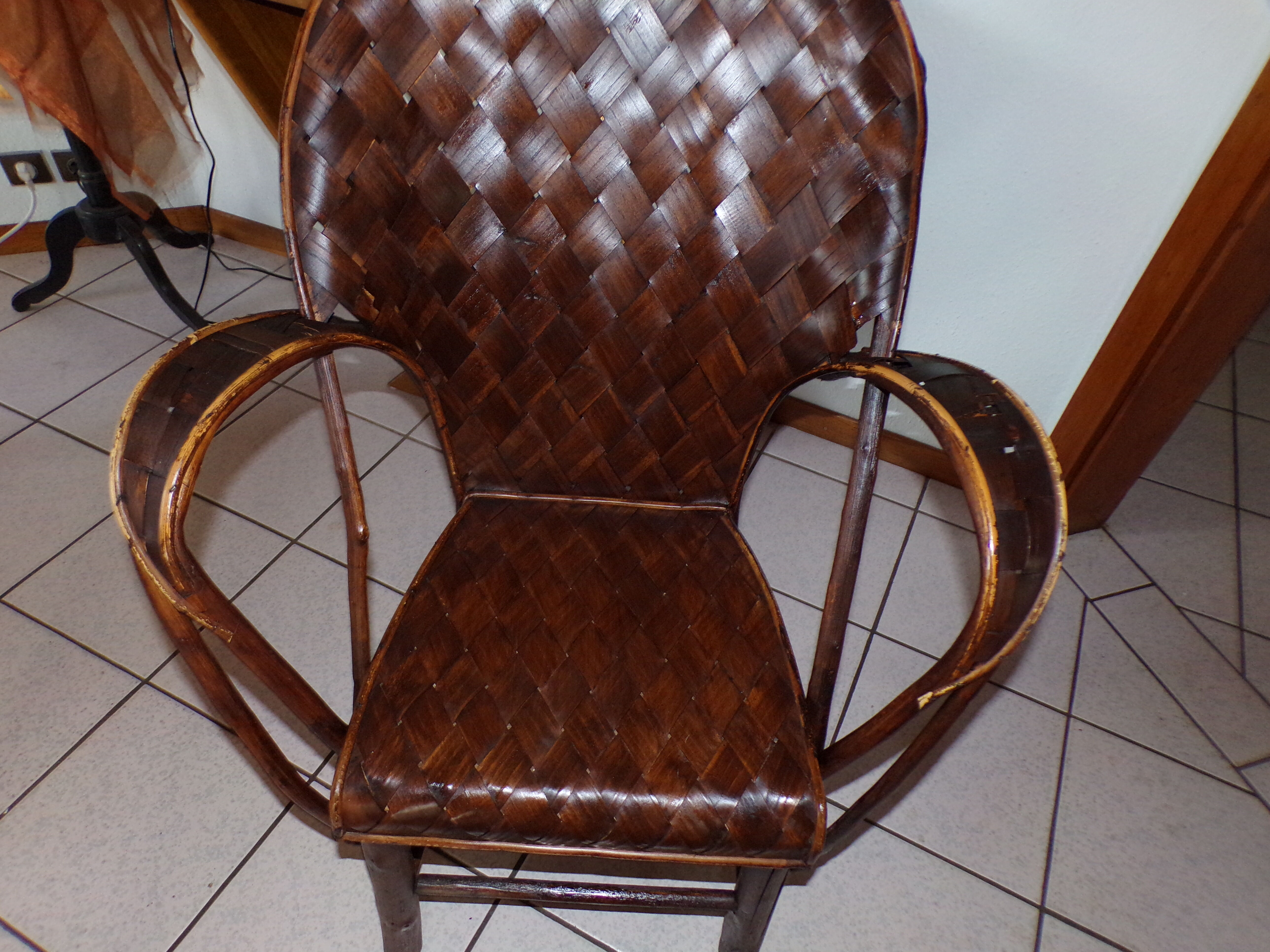 Old chair in chestnut tree